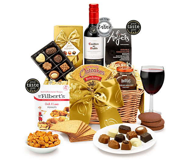 Easter Keats Hamper With Red Wine